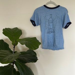 Vintage screen printed college floor shirt